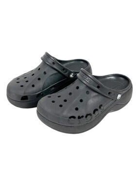Crocs Baya Platform Clog Shoes Womens Size 8 Black Slip On Comfort Shoes